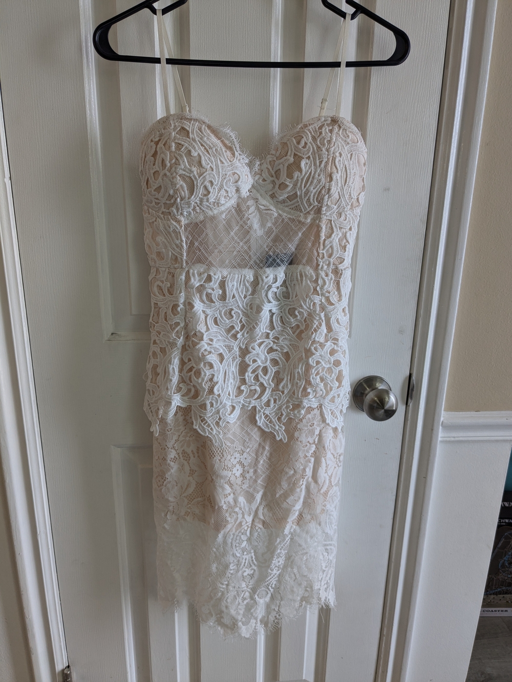 NEW Fashion Nova Got A Way From Me Crochet Dress- White.